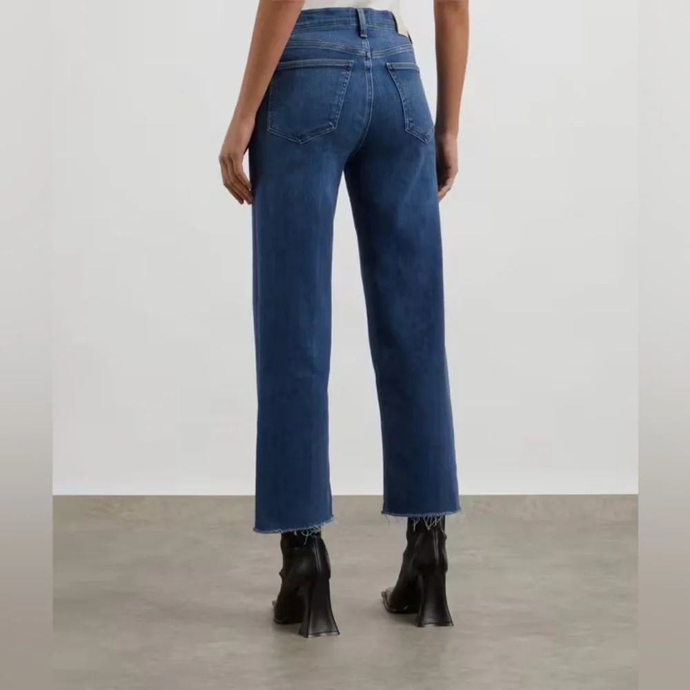 Citizens of Humanity Palma Straight Leg Jean High Waist Raw Hem Size 28